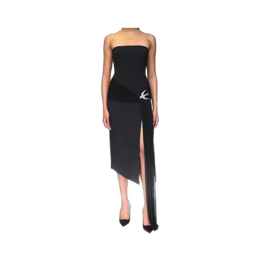 Sleeveless Midi Dress With Crystal Hummingbird