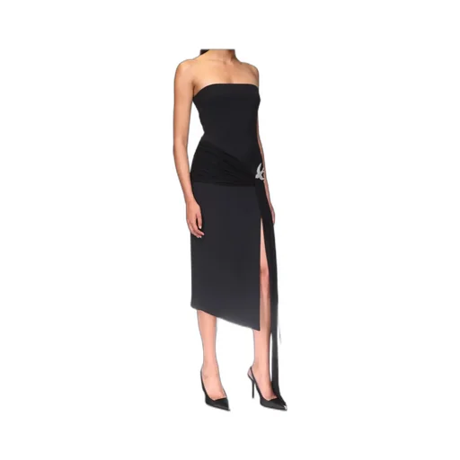 Sleeveless Midi Dress With Crystal Hummingbird