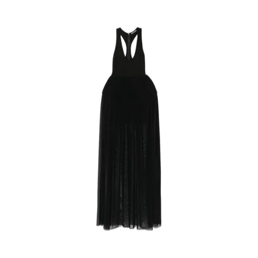 Pleated Tulle Gown