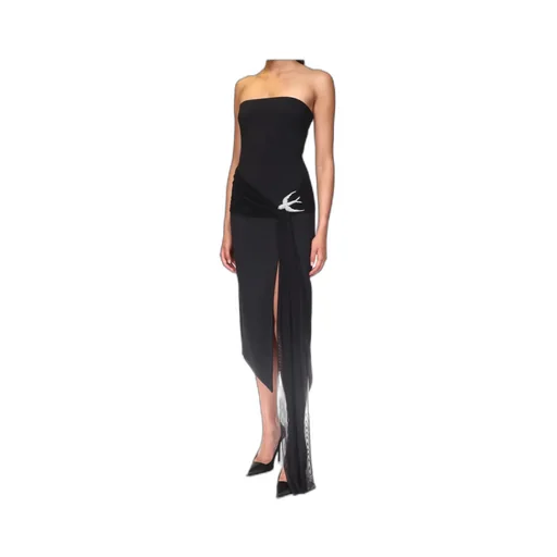 Sleeveless Midi Dress With Crystal Hummingbird