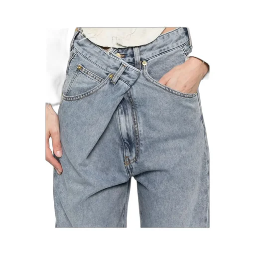 Ines Fold Over Denim Jeans