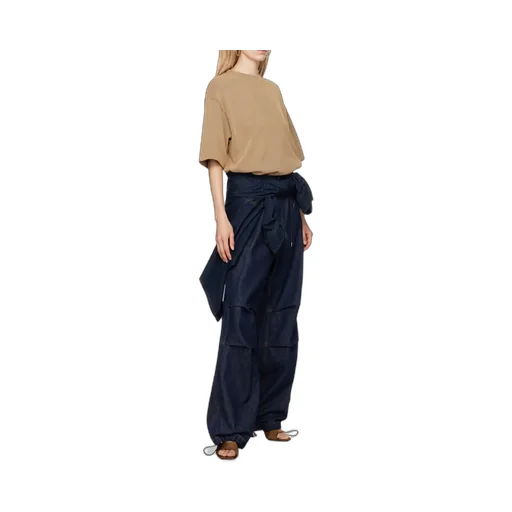 Daisy Contrast Stitched Drawstring Jeans