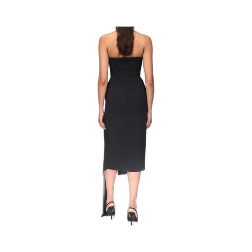 Sleeveless Midi Dress With Crystal Hummingbird