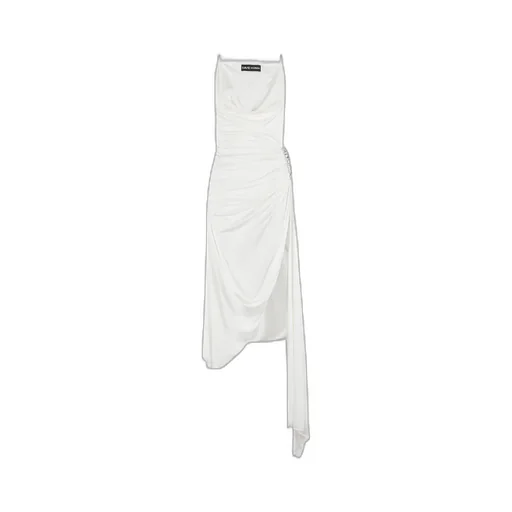 Crystal Claw Embellished Asymmetric Gown