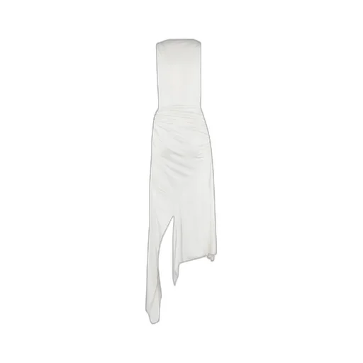 Crystal Claw Embellished Asymmetric Gown