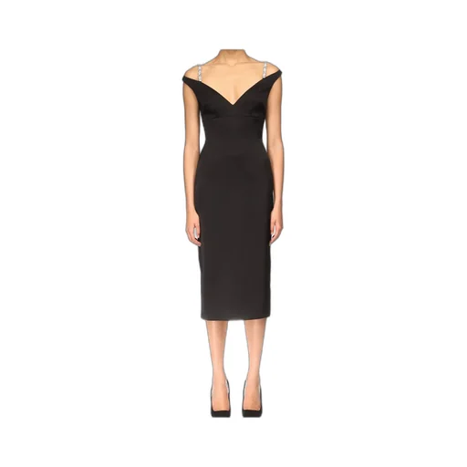 Crystal Strap Midi Dress