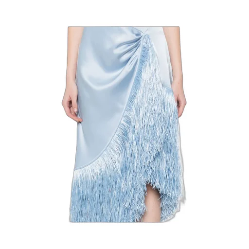Fringe-Detailed Midi Dress