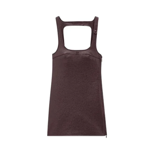 Reedition Square-Neck Sleeveless Mini Dress