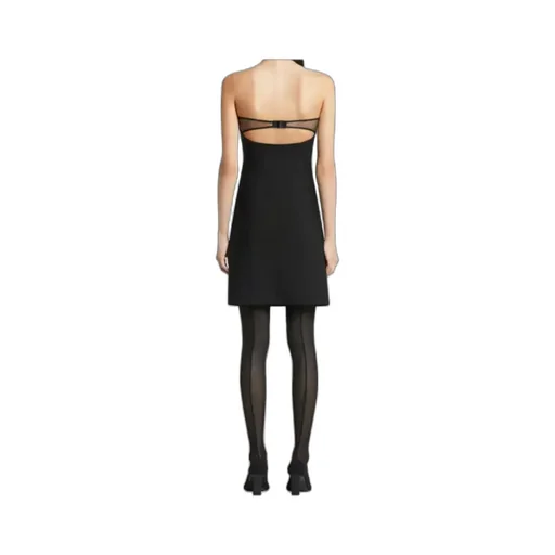 Embroidered Strapless Mini Dress
