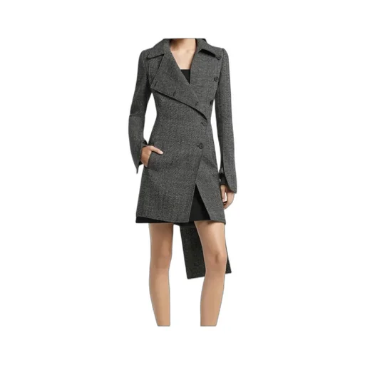 Asymmetric Wool Coat