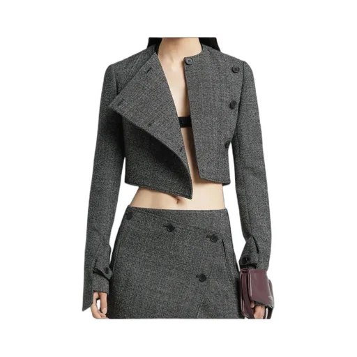 Oblique Buttoned Jacket