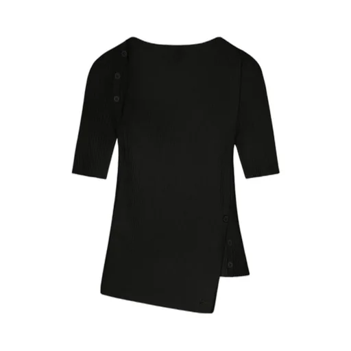 Buttoned Ribbed Top