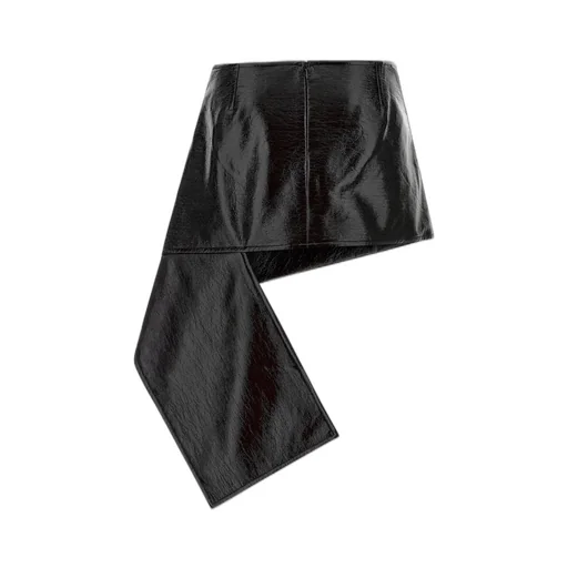Fold Vinyl Mini Skirt