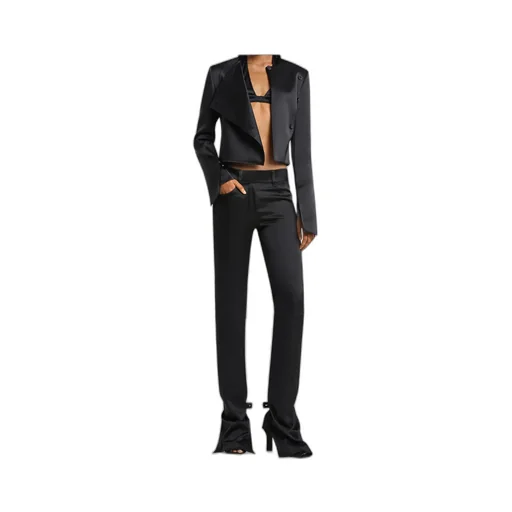 Oblique Satin Tailored Jacket