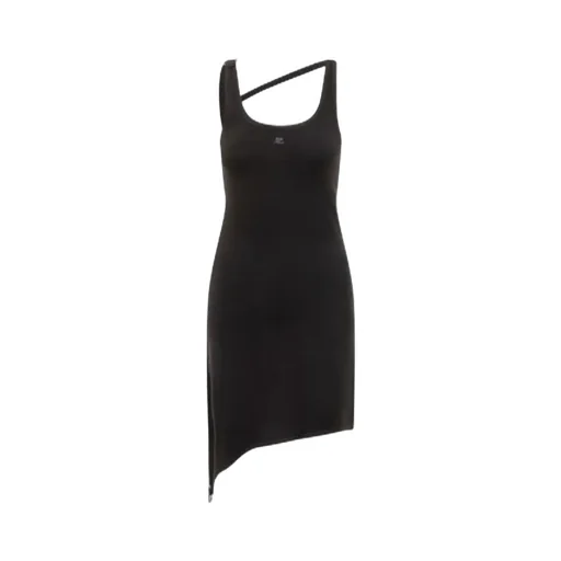Asymmetrical-Strap Mini Dress