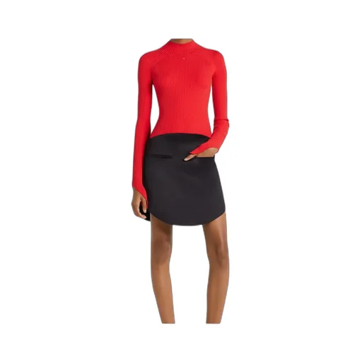 High-Neck Ribbed-Knit Jumper