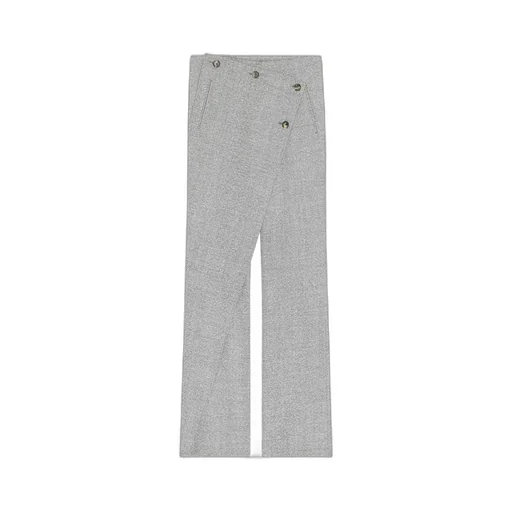 Oblique Button Trousers