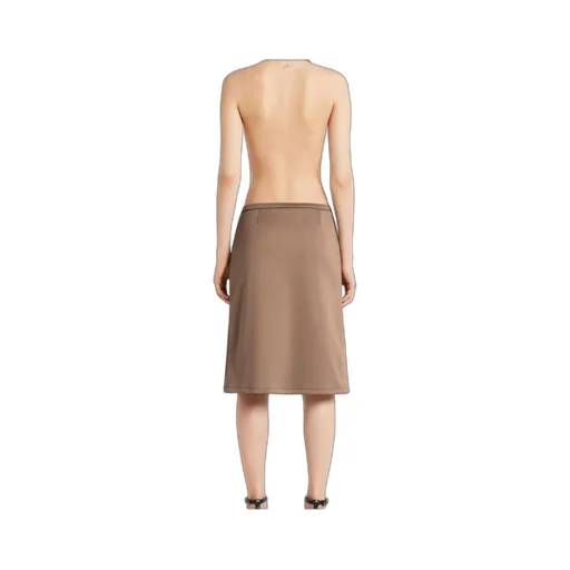 Elastic Waistband Tailored Skirt
