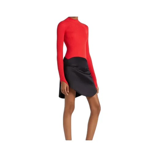High-Neck Ribbed-Knit Jumper