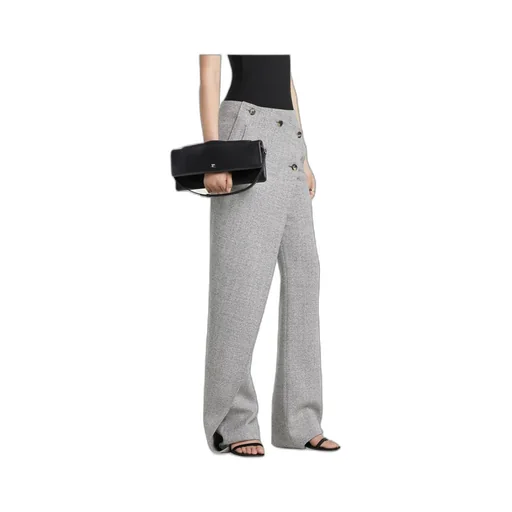 Oblique Button Trousers
