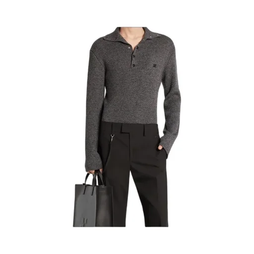 Ribbed Wool Polo