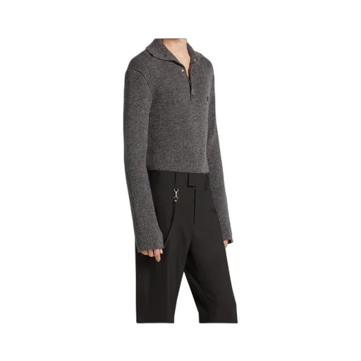 Ribbed Wool Polo