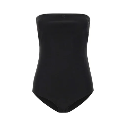 Logo-Embroidered Strapless Bodysuit