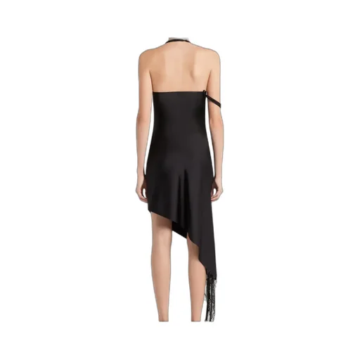 Asymmetrical Lace-Trimmed Dress