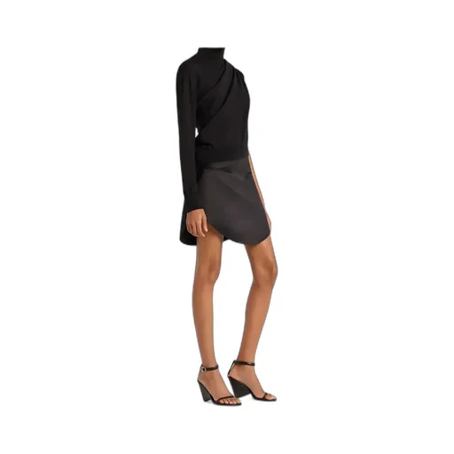 Asymmetric Turtleneck Sweater