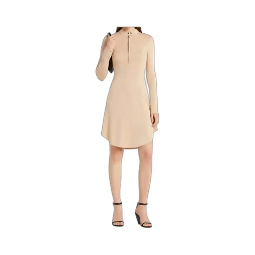 Zippered-Collar Dress