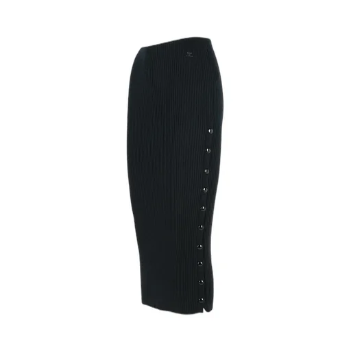 Ribbed Midi Skirt