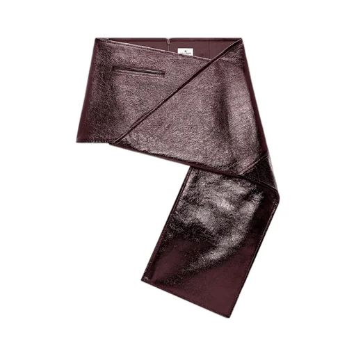 Fold Vinyl Mini Skirt