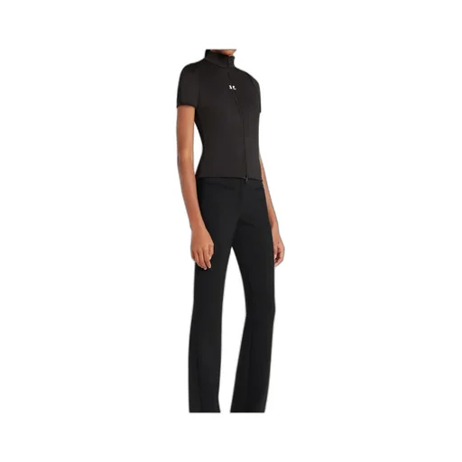 Zip-Up Short-Sleeve Top
