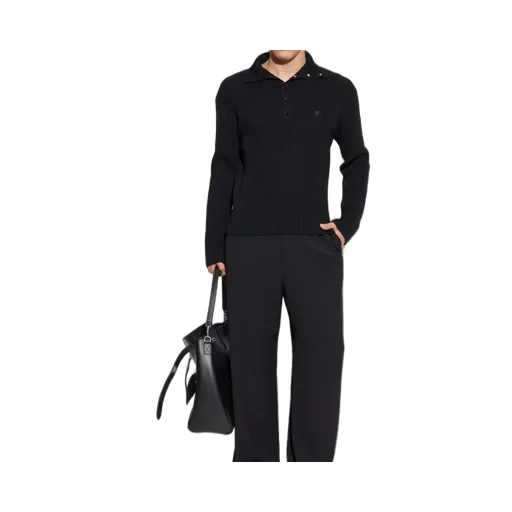 Lapel Long Sleeve Sweater
