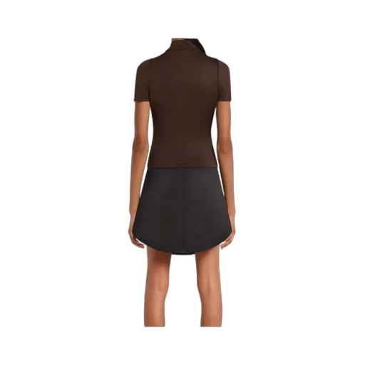 Zippered Short-Sleeve Top