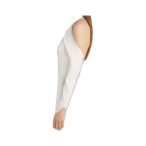 Asymmetric Shoulder-Detail Dress