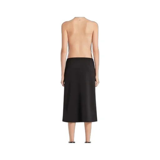 Elastic Waistband Tailored Skirt
