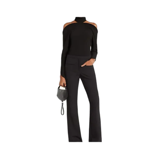 High-Neck Cold-Shoulder Top
