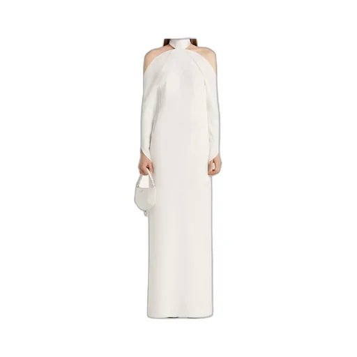 Asymmetric Shoulder-Detail Dress