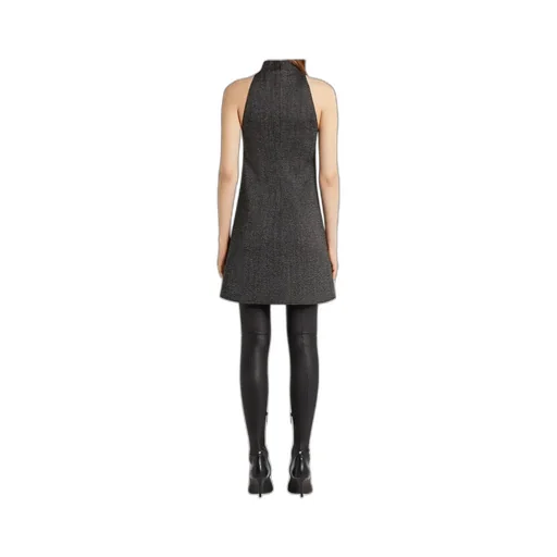 High-Neck Sleeveless Dress
