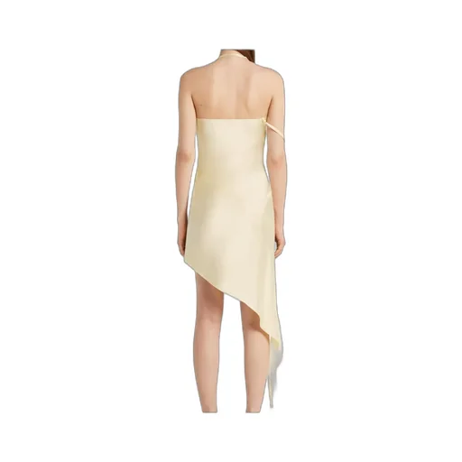 Asymmetric Satin Dress