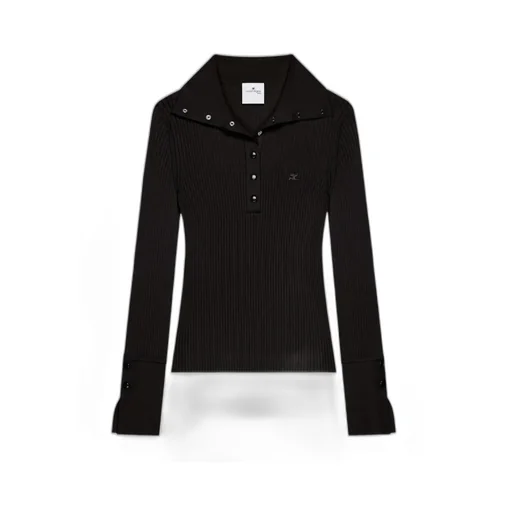 Ribbed Polo Top