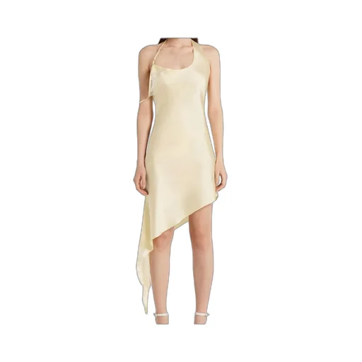 Asymmetric Satin Dress