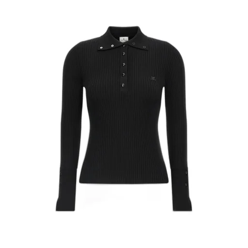 Ribbed Polo Top