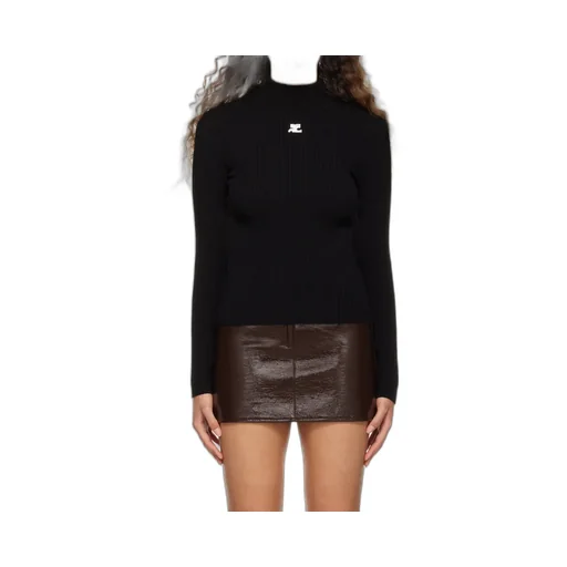 Embroidered-Logo Long-Sleeve Top