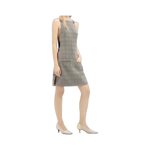 Checked Wool Dress