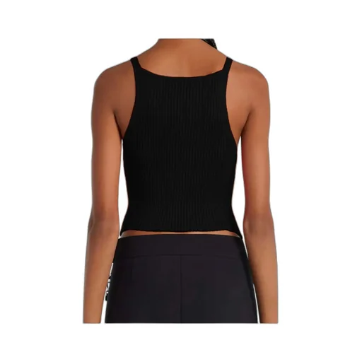 Sleeveless Circle Rib Knit Top