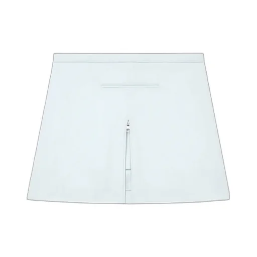 Zip-Detail Twill Miniskirt