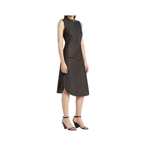 Zip-Front Sleeveless Dress