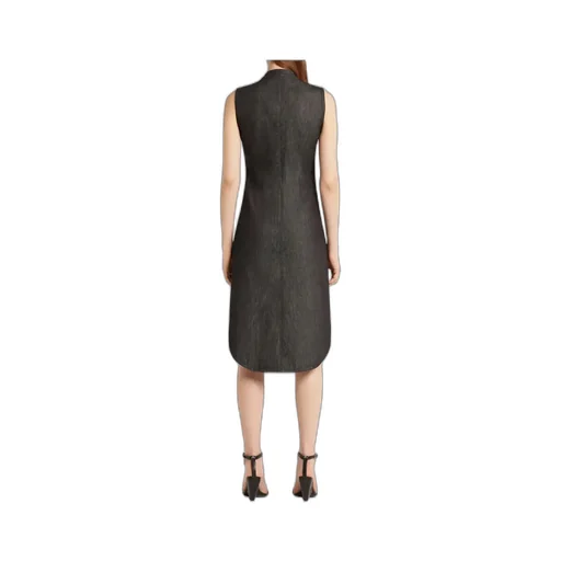 Zip-Front Sleeveless Dress